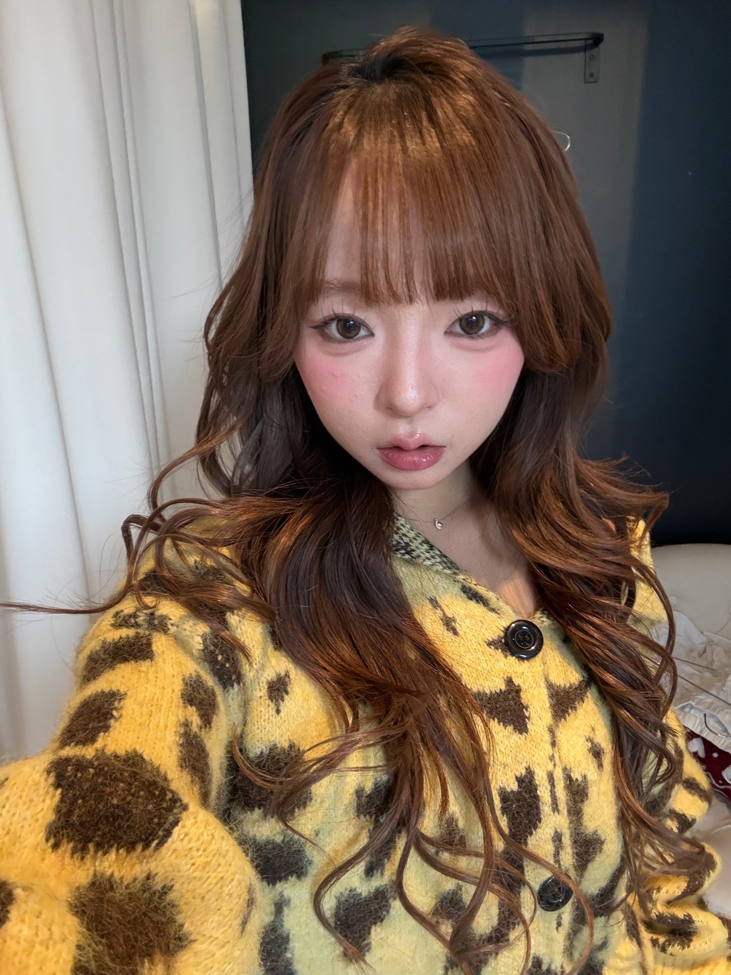 レオパードハイネックカーディガン DPB86181