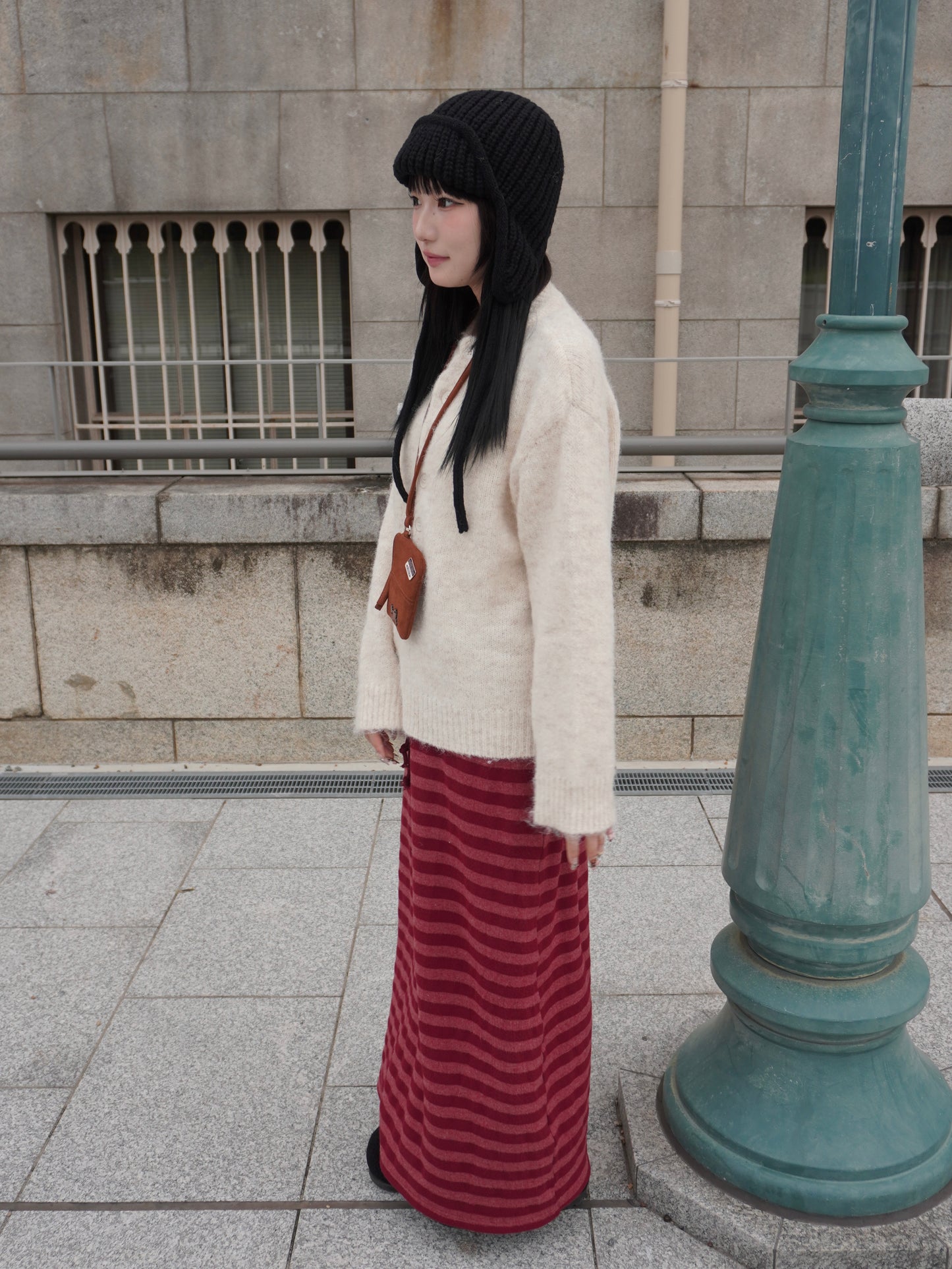 ボーダーニットロングスカート DPB85380