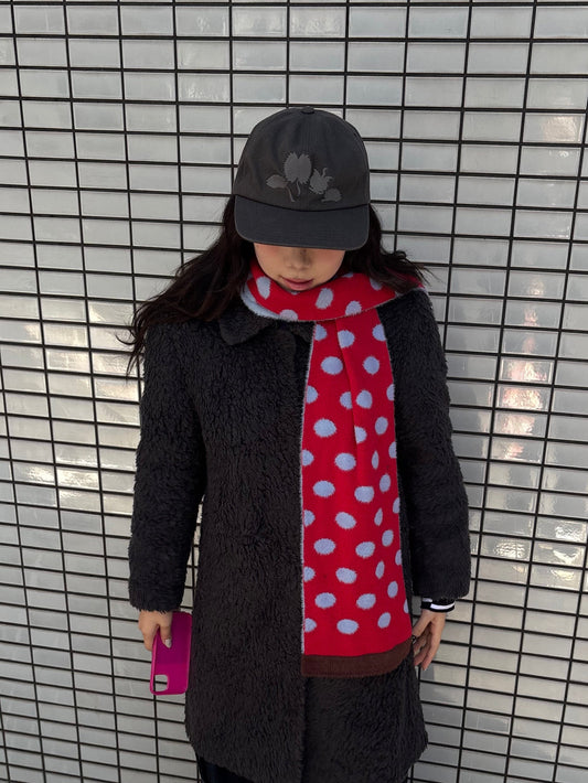 リバーシブルミディアムドットマフラー DPB89108