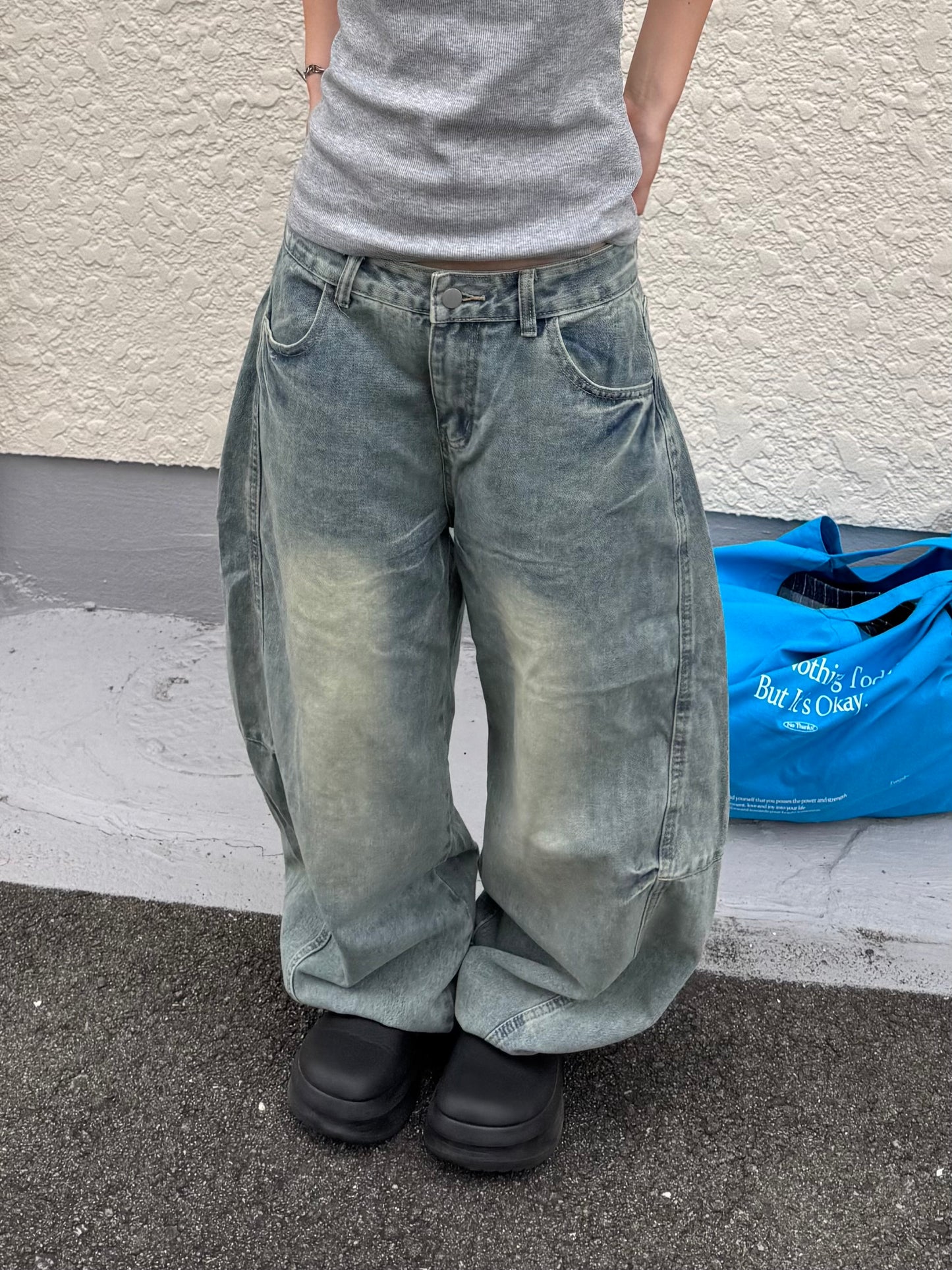 ウォッシュバルーンデニムパンツ DPB85274