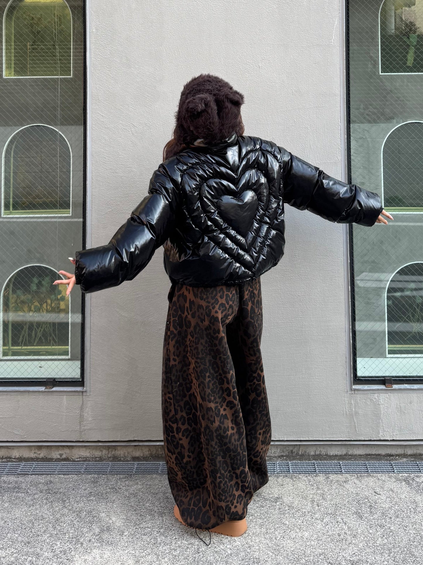 ウォッシュドレオパードスウェットパンツ DPB86171