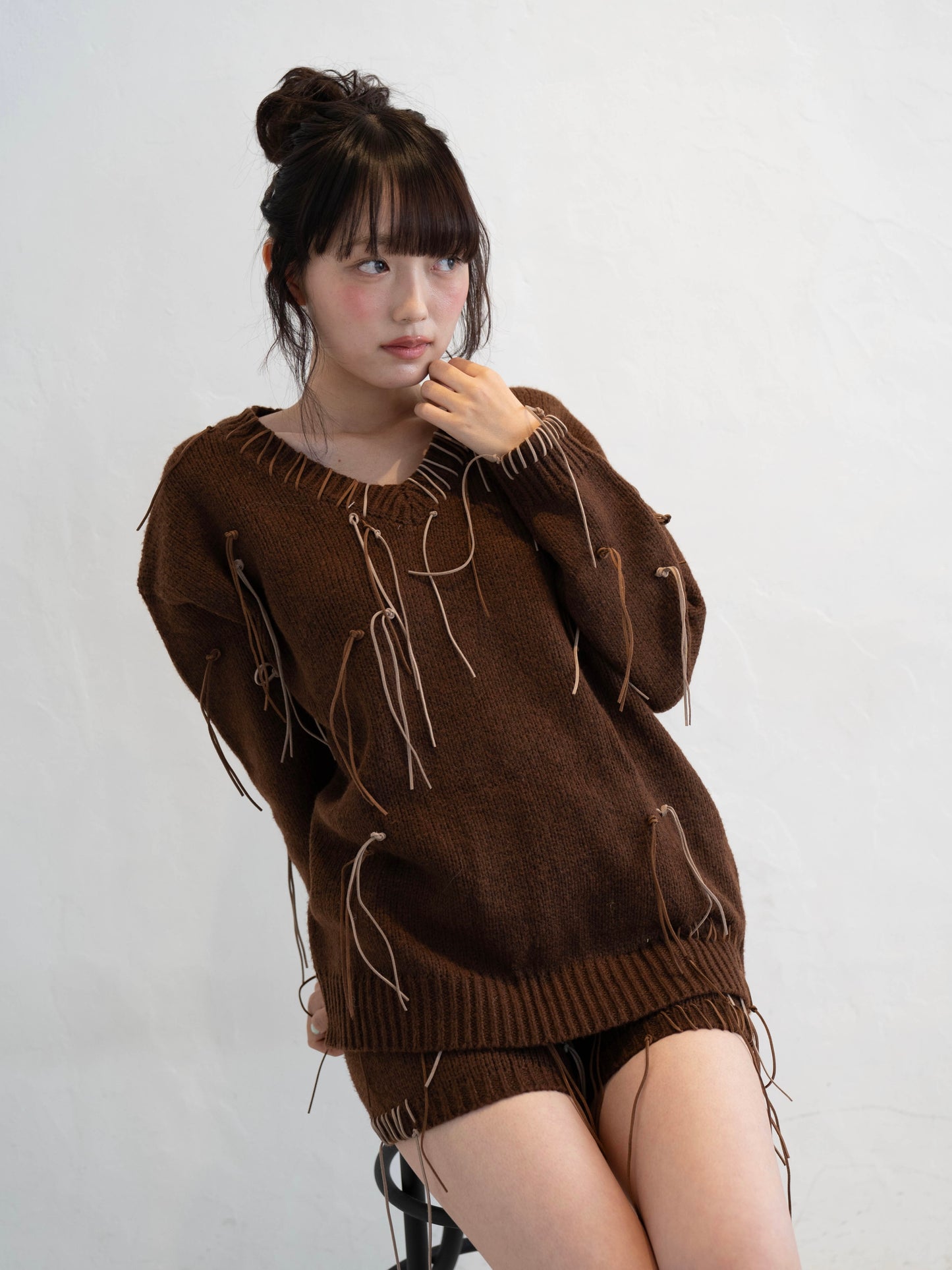 フリンジニットセットアップ DPC02011