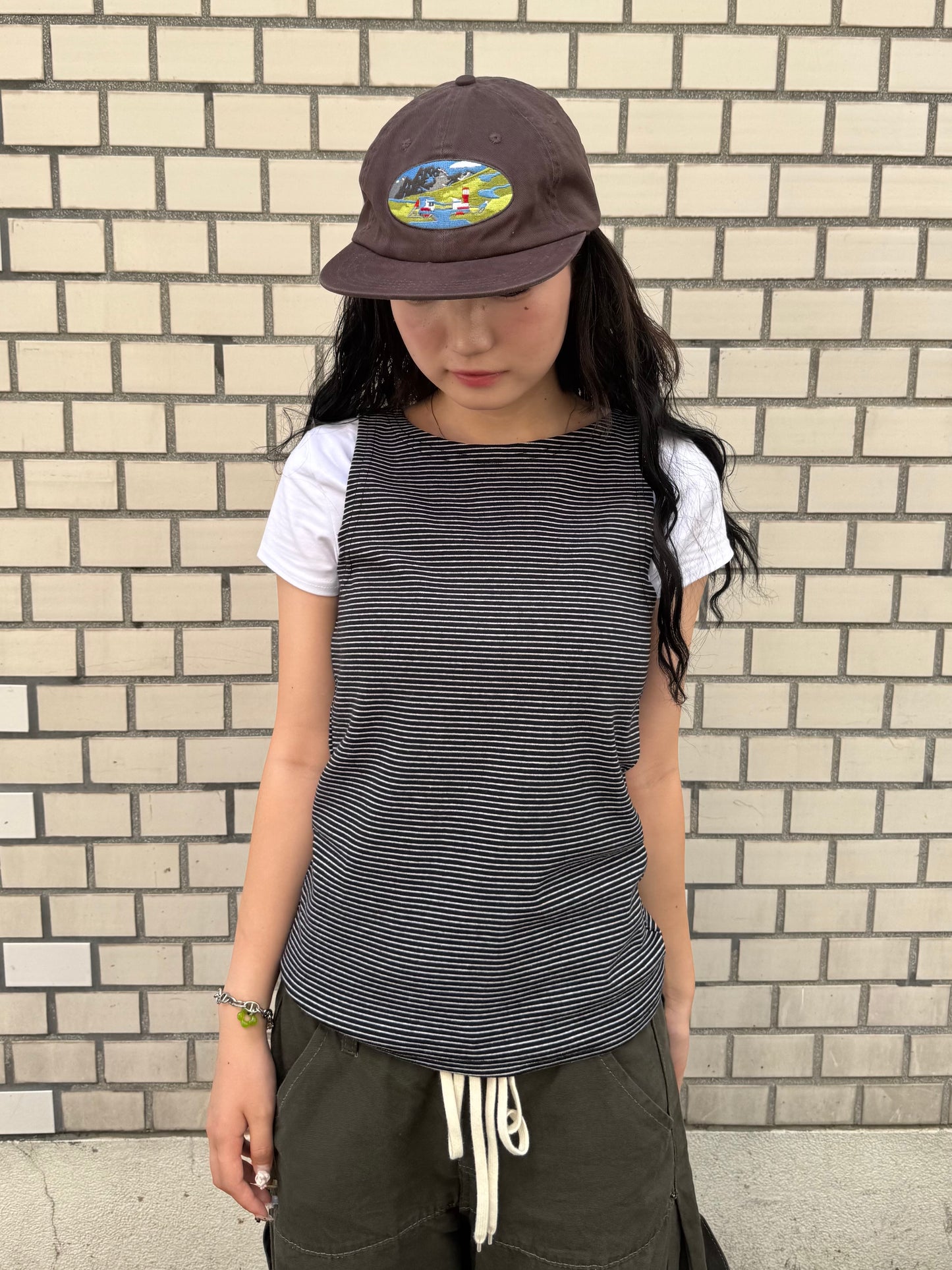 クルーネックボーダータンクトップ DPB85261