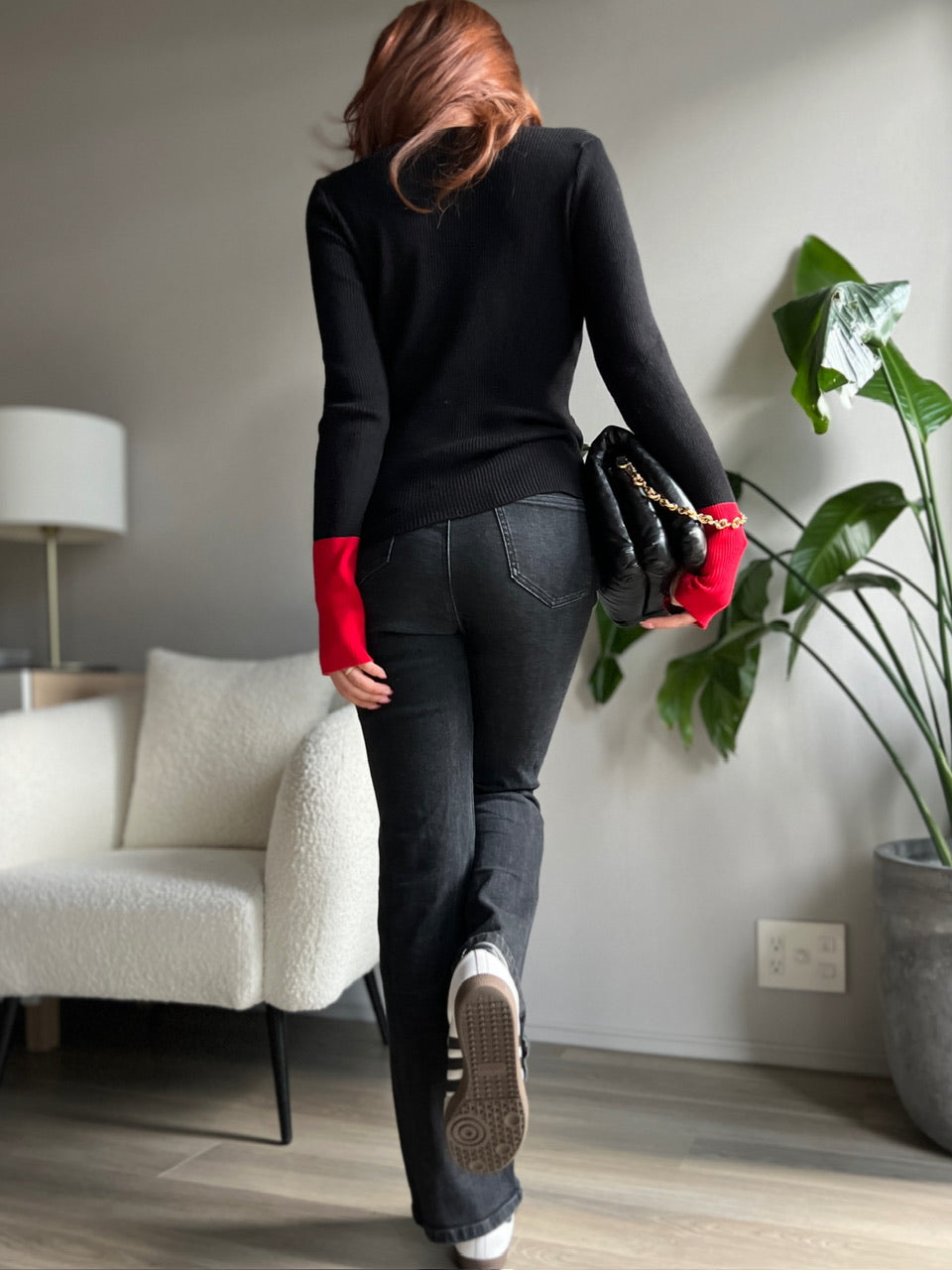 バイカラーニットトップス DPB56366