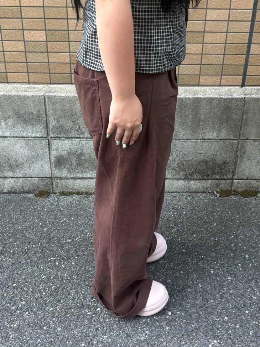 ブラウンバルーンデニムパンツ DPB97137