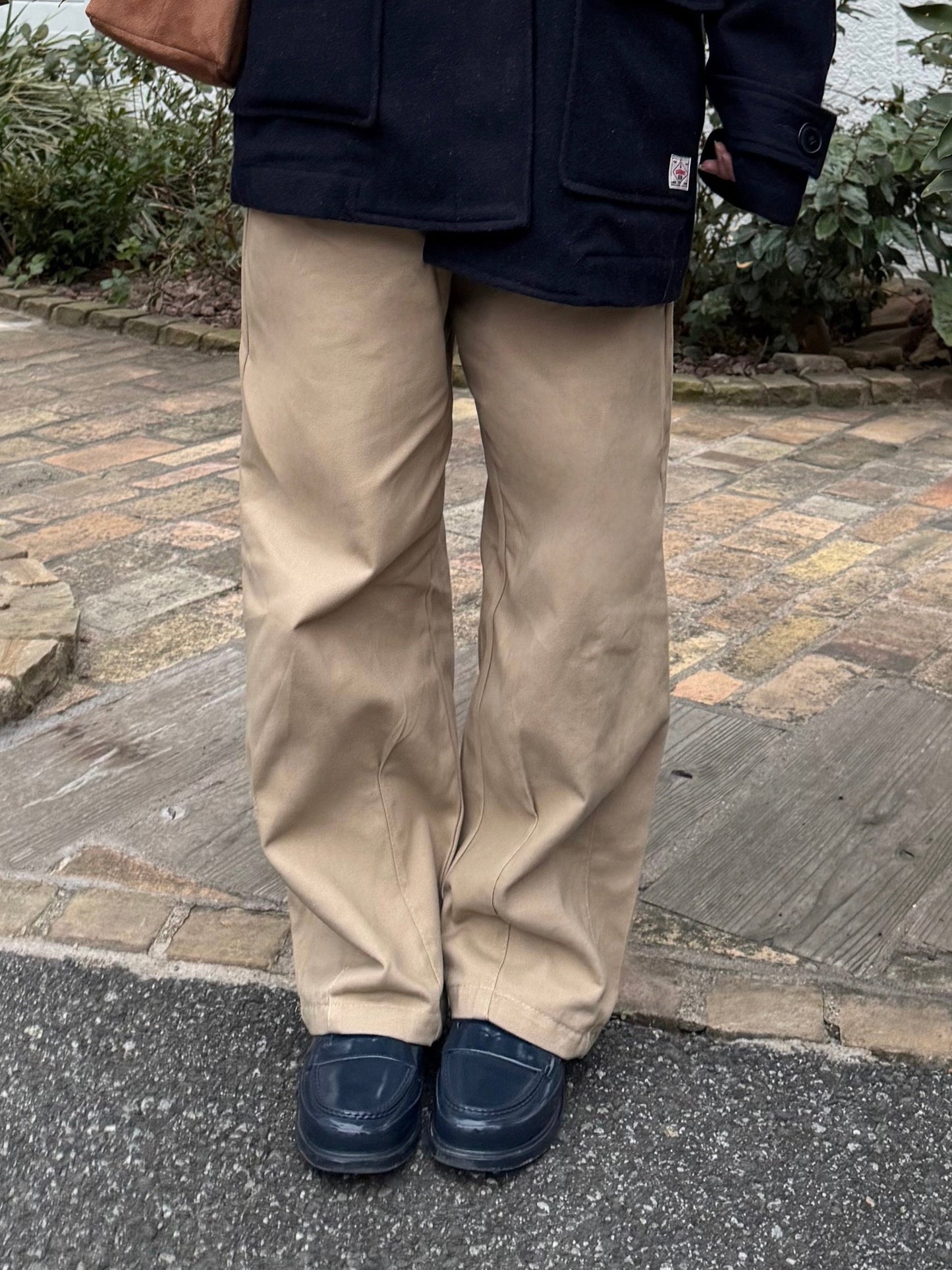タックワイドベージュパンツ DPC03037
