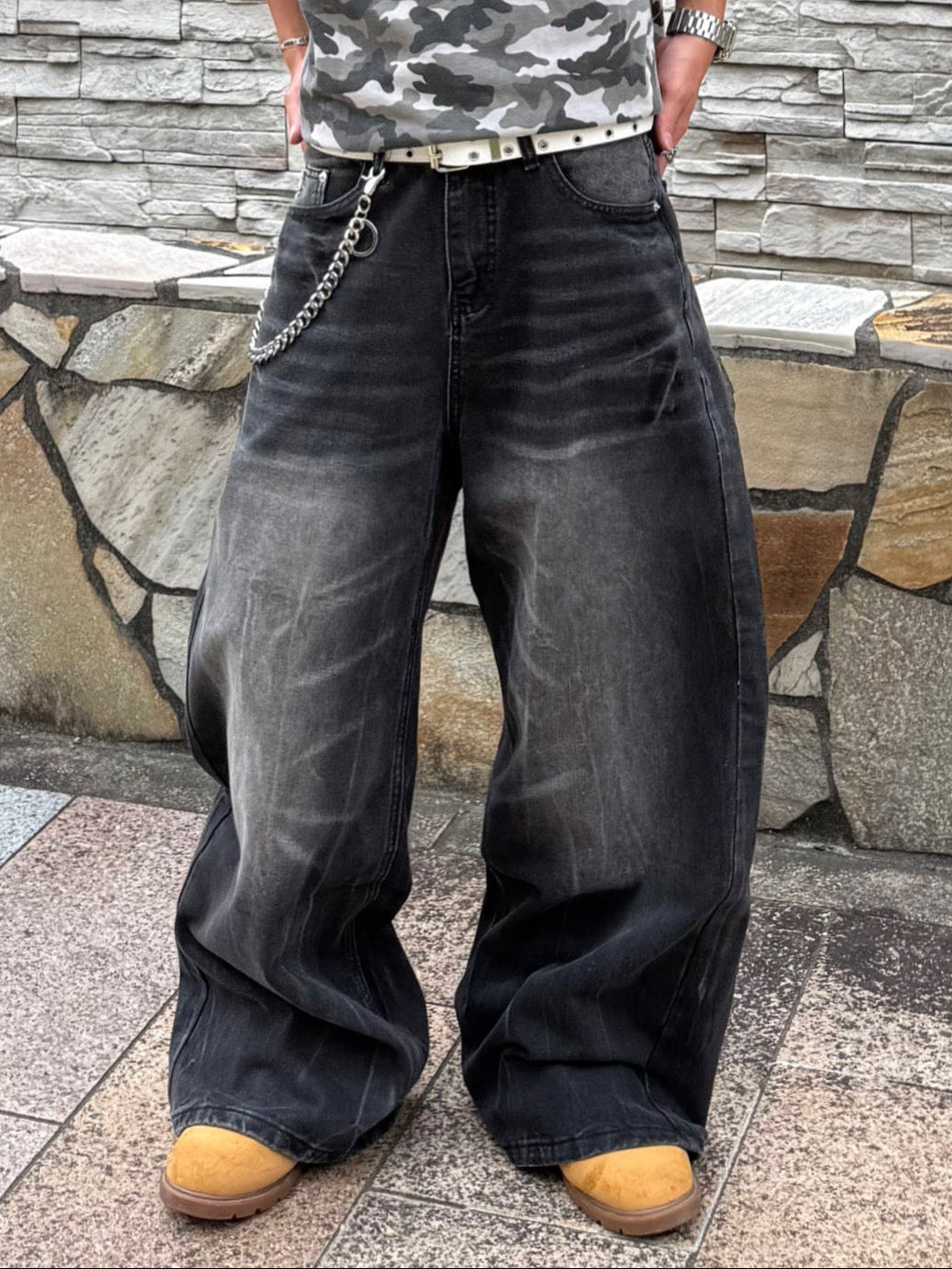 ウォッシュオーバーサイズデニムパンツ DPB90220