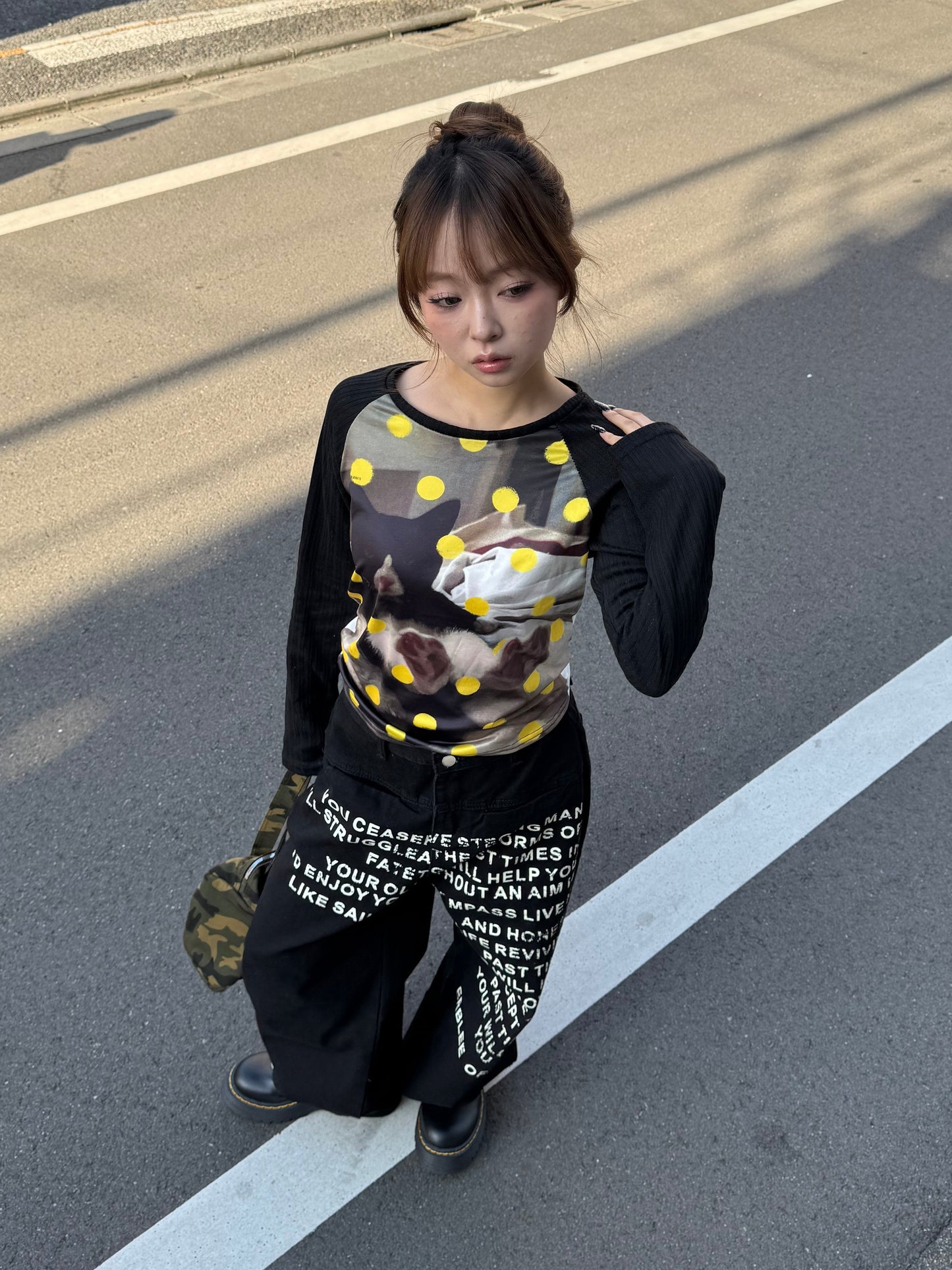 ドットキャットタイトトップス DPB86195