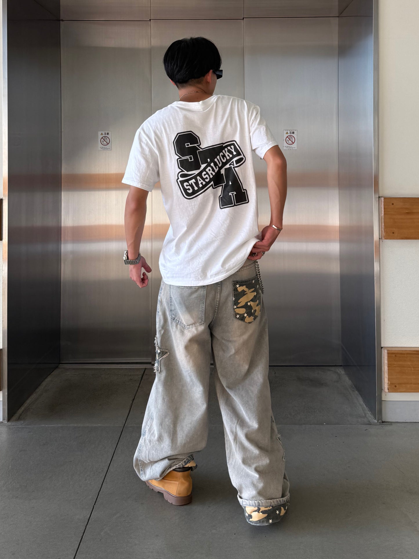 バックポイントカモフラデニムパンツ DPB90212