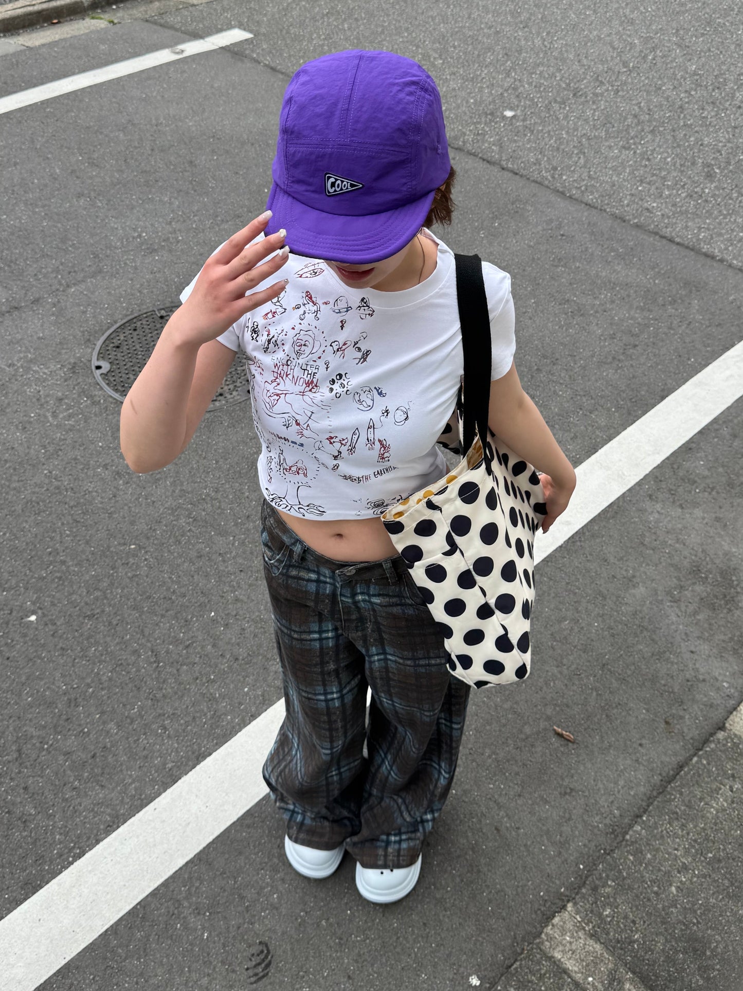 チェックデニムパンツ DPB91119