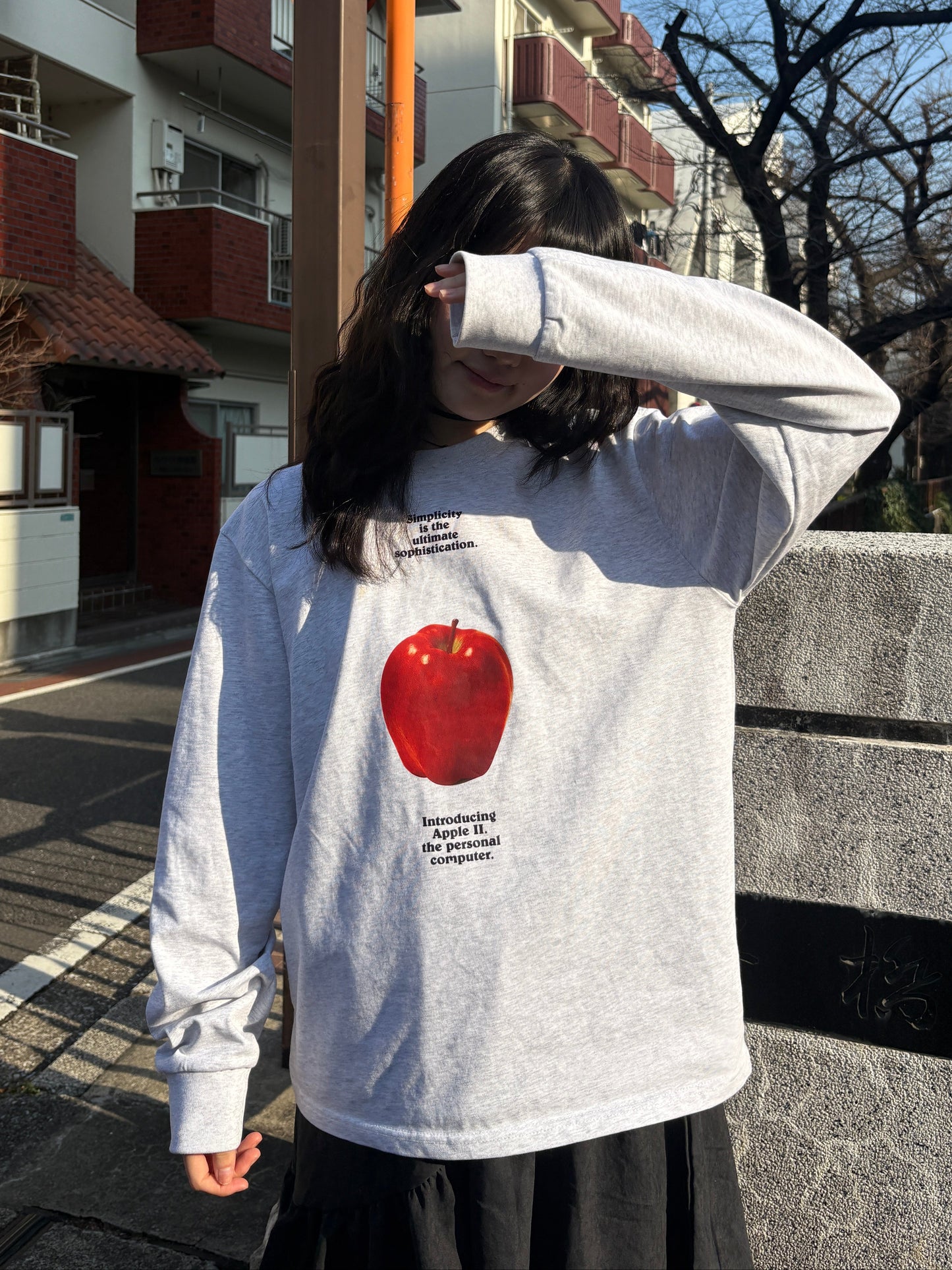 アップルオーバーサイズTシャツ DPA43771
