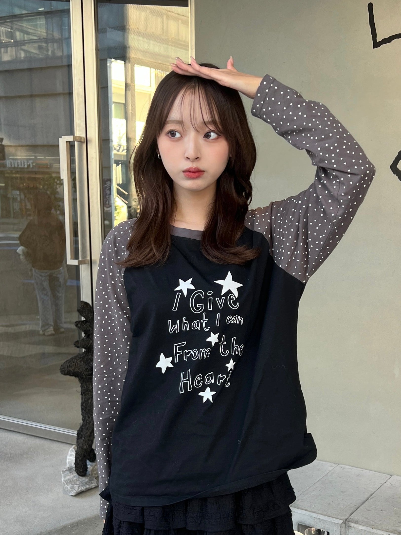 トップス ruru Lull（ルル） tシャツ 「Lull / ルル」大人気2wayマーブルシアーメロー
