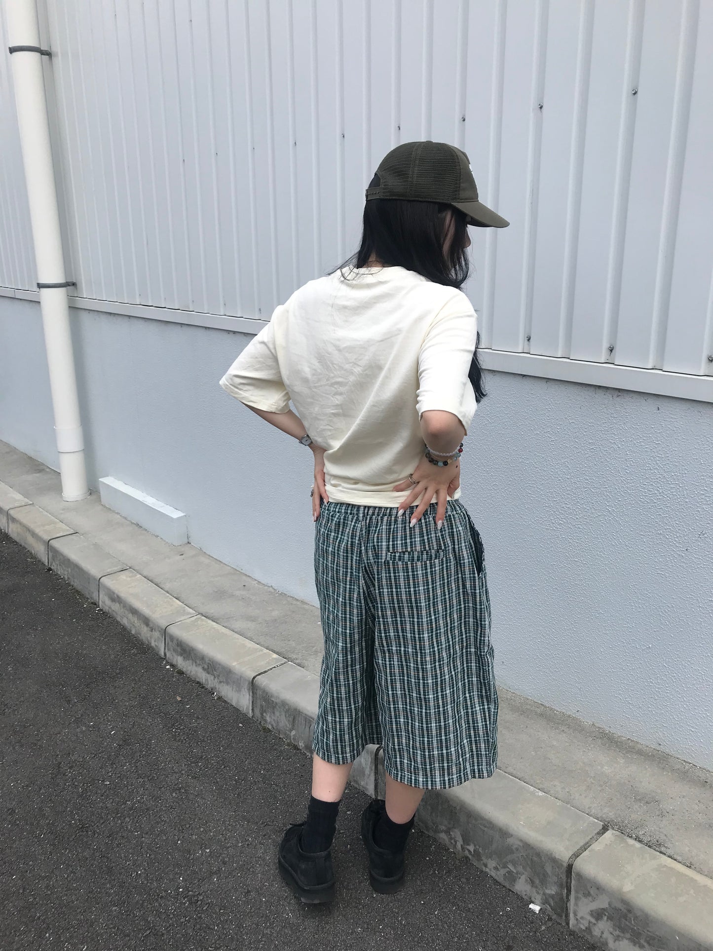 グリーンチェックハーフパンツ DPB89262