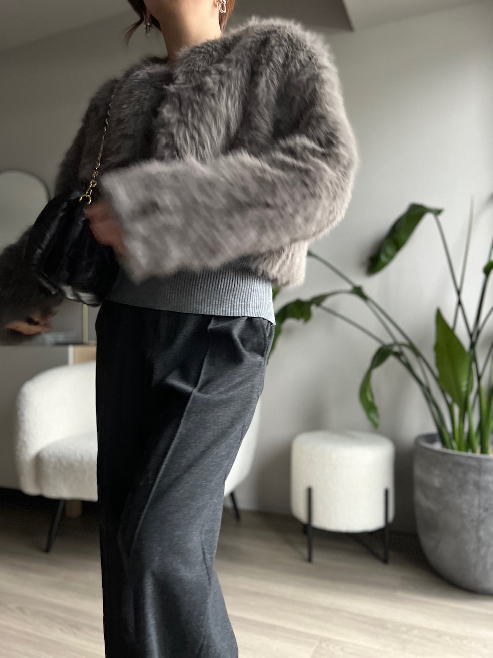 フェイクファーショートジャケット DPB56346