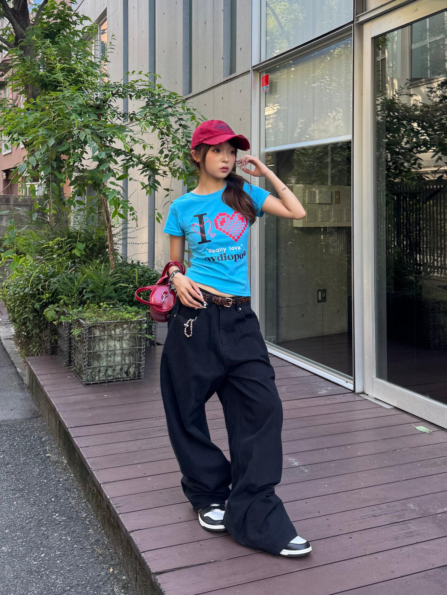 ピクセルアイラブTシャツ DPB86086