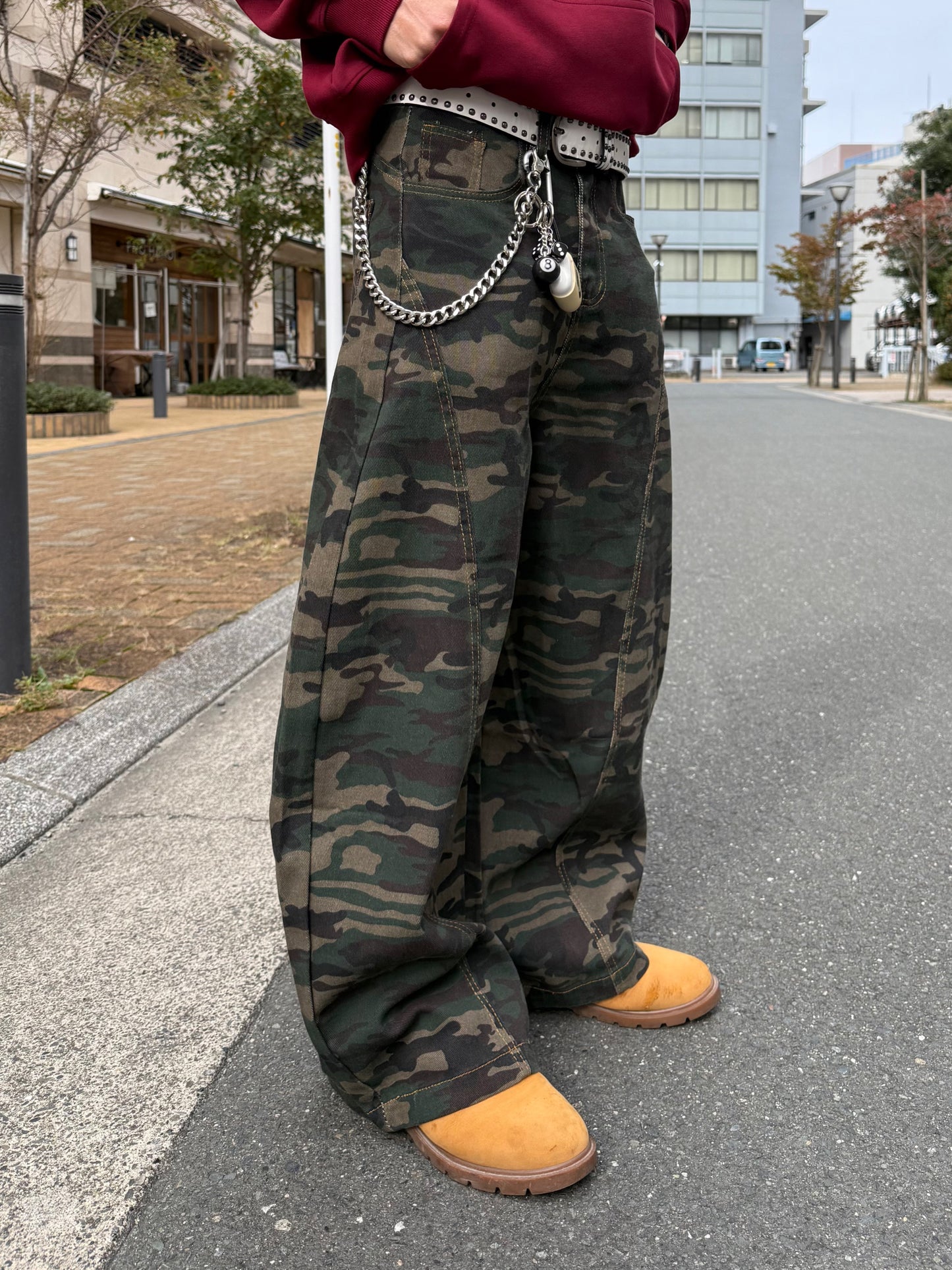 カモフラワイドデニムパンツ DPB90085