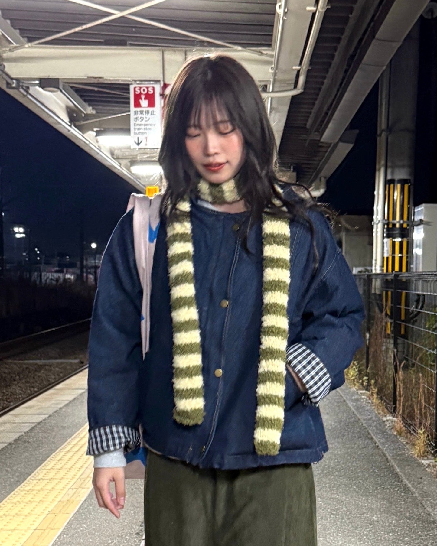 チェックデニムジャケット DPC01009