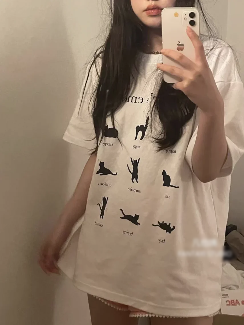 キャットプリントTシャツ DPB71777
