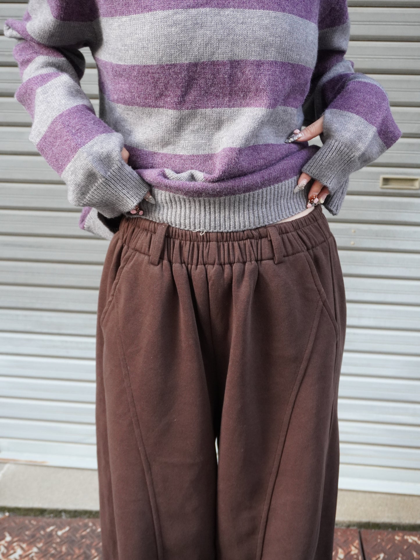 ニットベルトバルーンスウェットパンツ DPB85360