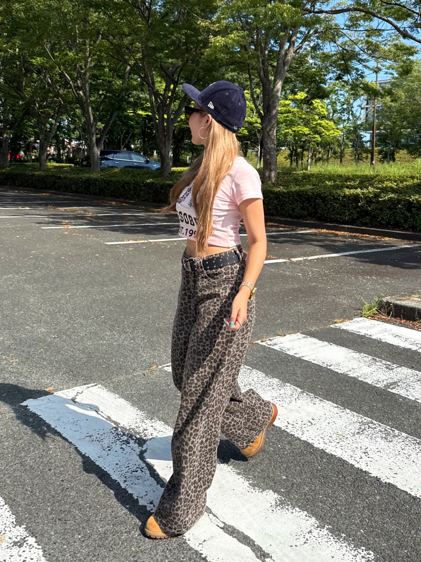 レオパードロゴクロップドTシャツ DPB73427