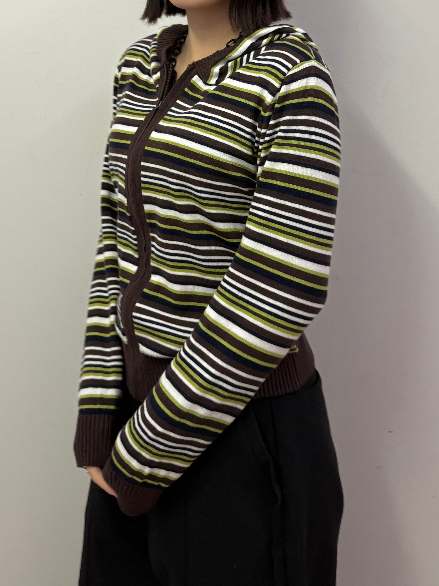 ストライプジップニット DPB93064