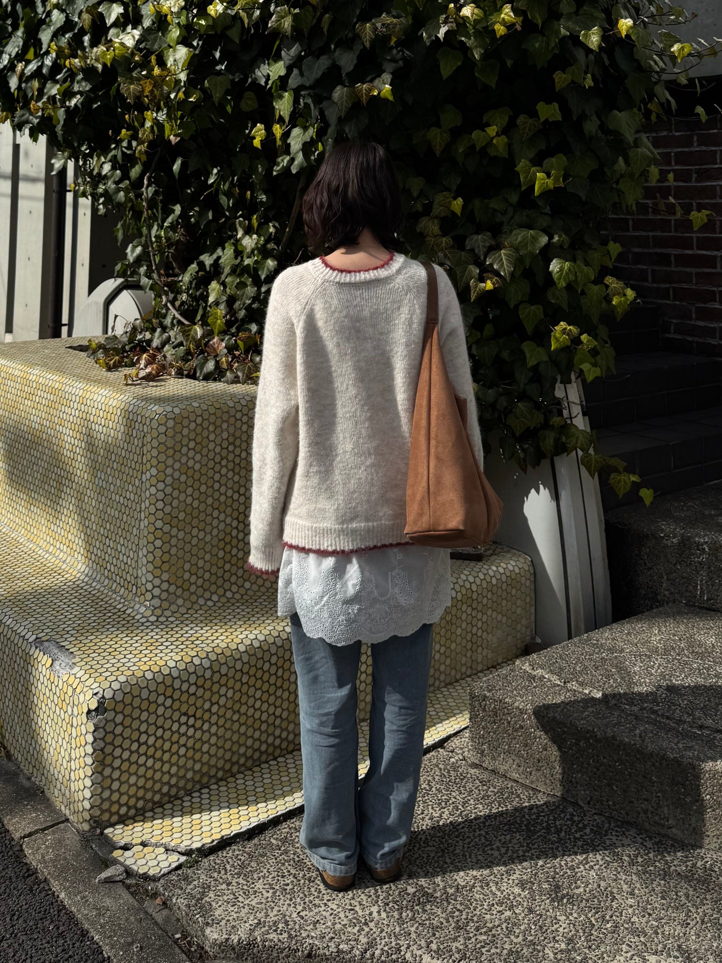 カラフルボタンバイカラーカーディガン DPC03016