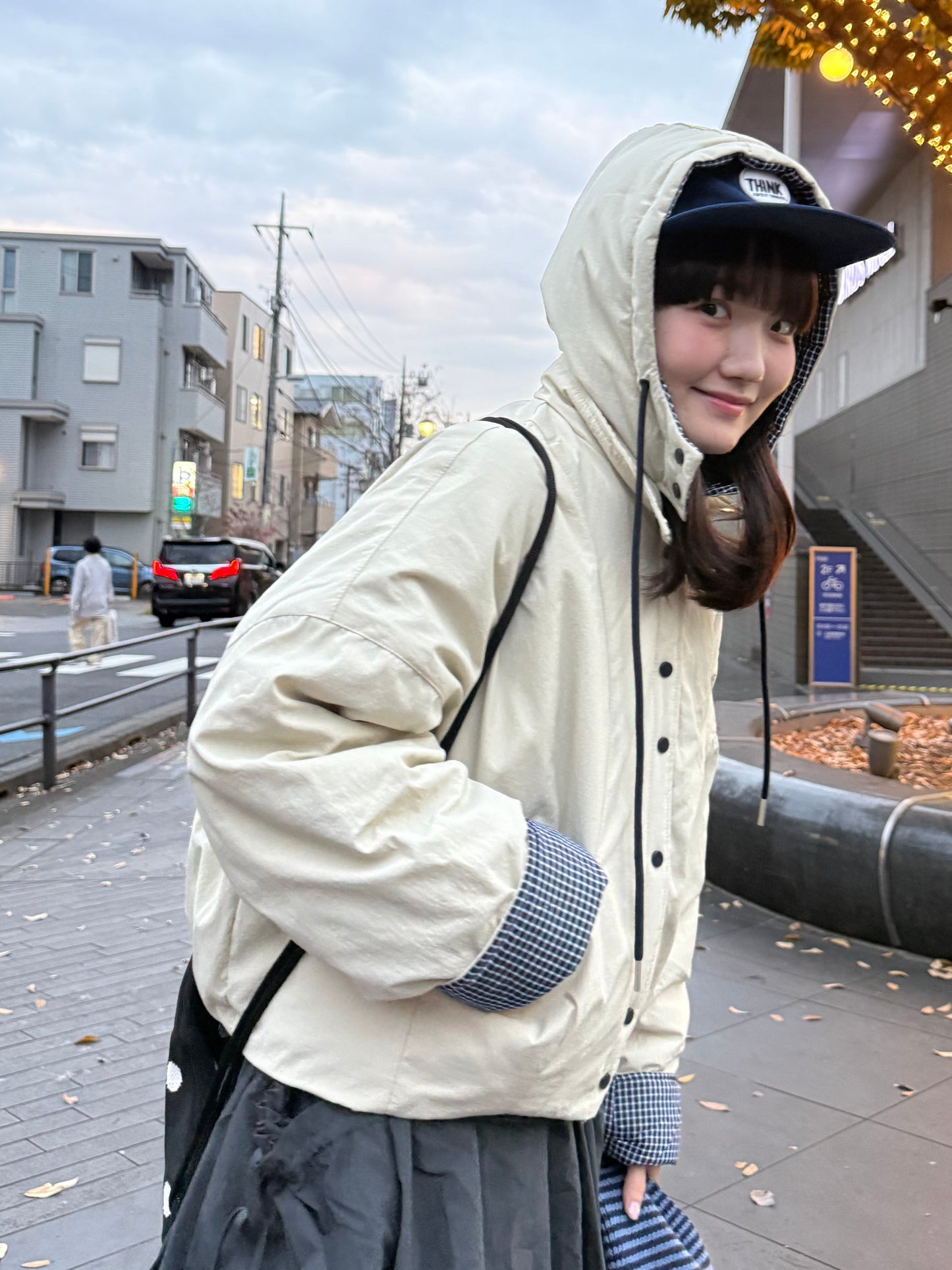 チェックダウンジャケット DPA43716