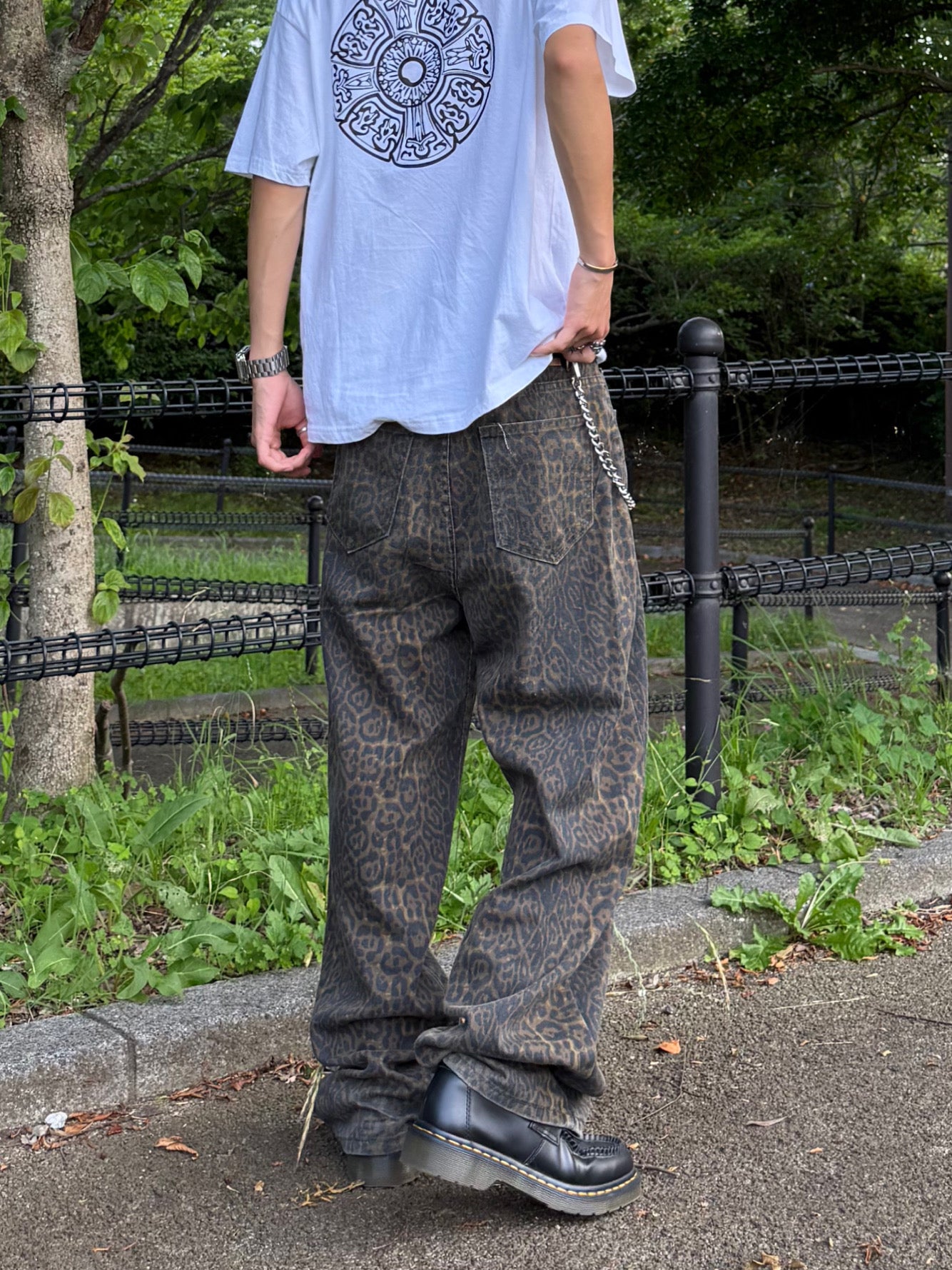 Kenshin_レオパードデニムパンツ DPB73355