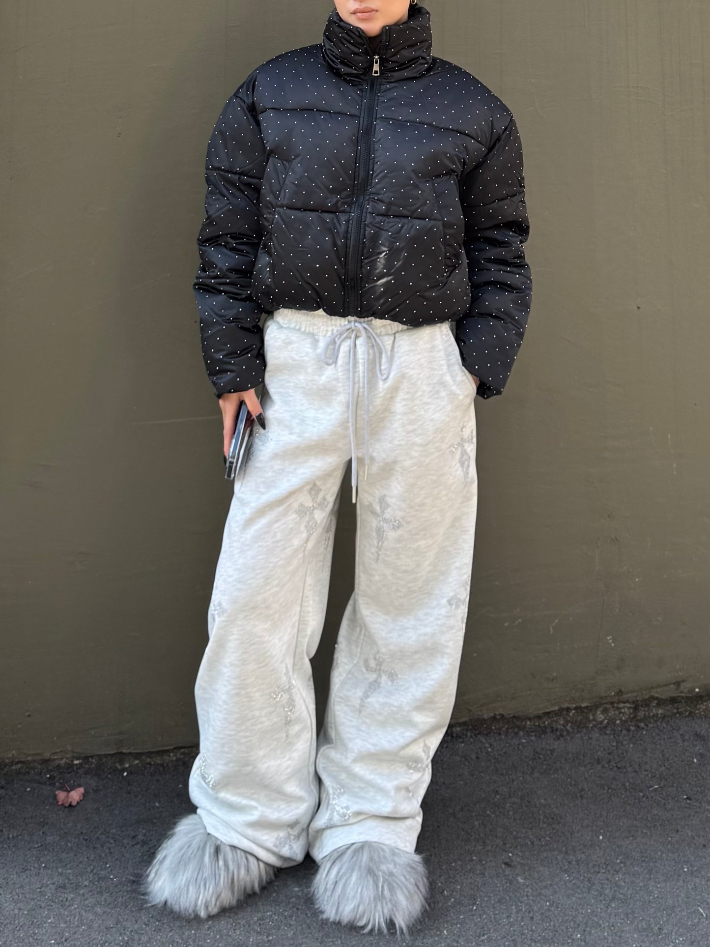 クロスラメスウェットパンツ DPB86167