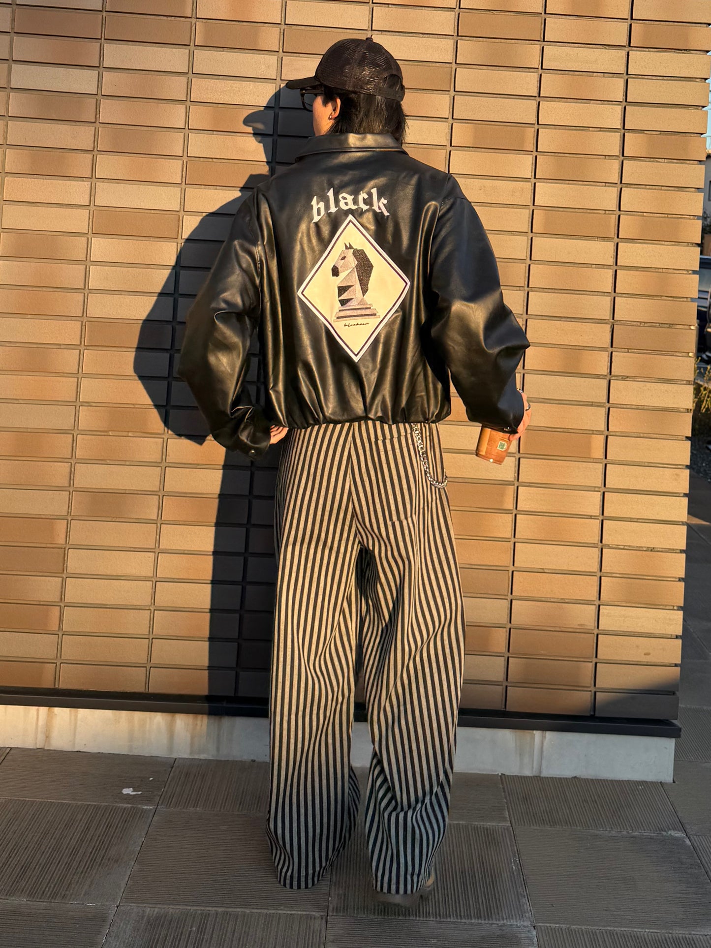 フェイクレザーバックロゴアウター DPB90041