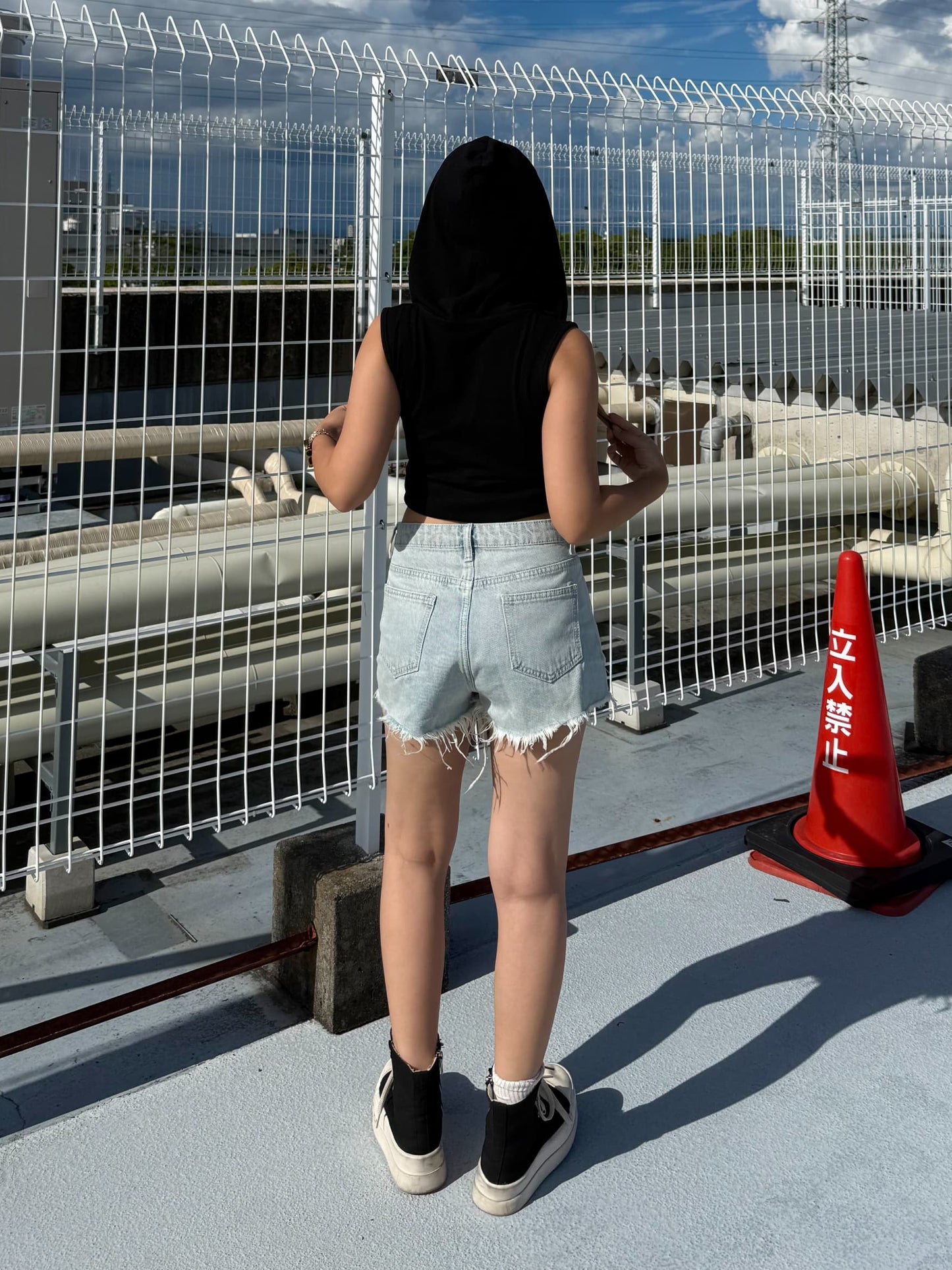 【即納】ダメージストーンミニショートパンツ DPB73664S
