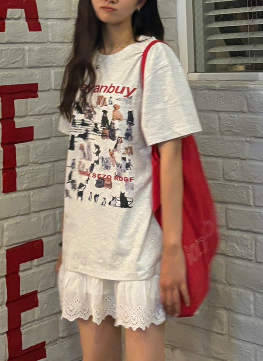 ドッグプリントTシャツ DPB63092
