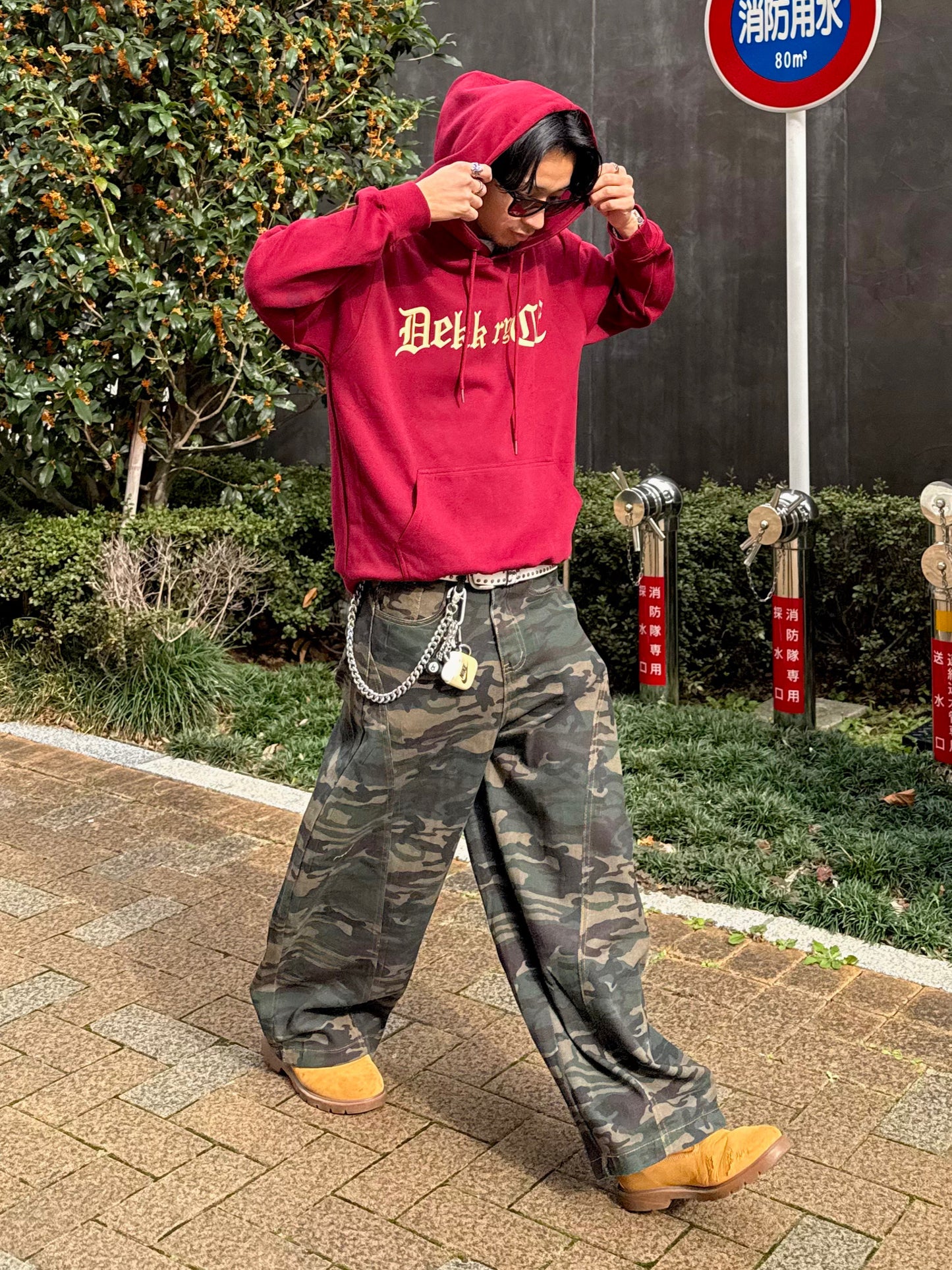 カモフラワイドデニムパンツ DPB90085