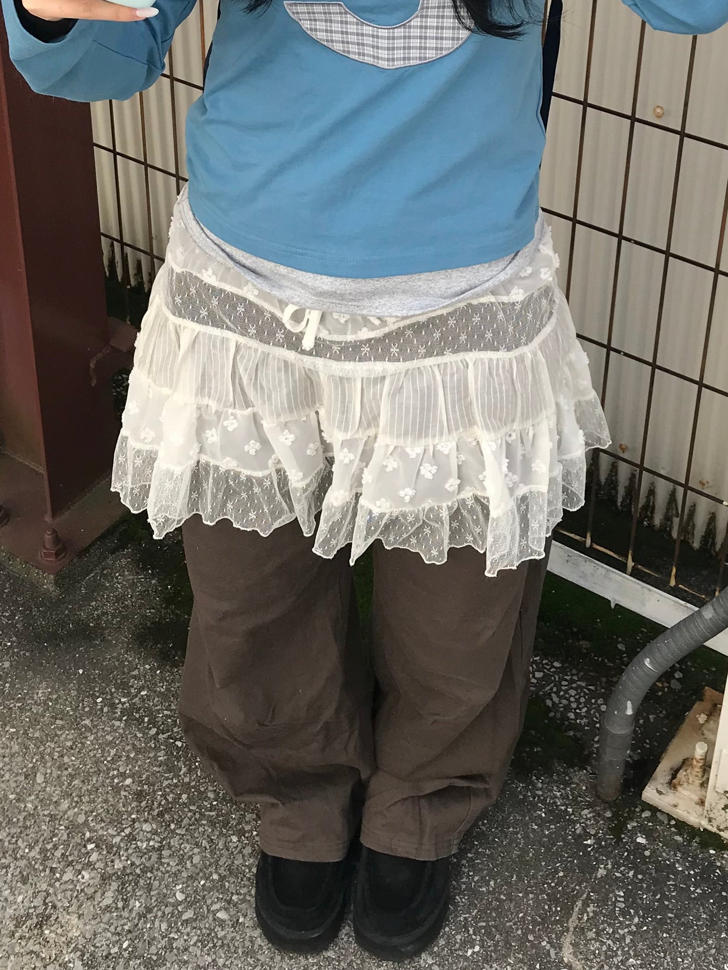 アンニュイデザインチェックスカート DPB89255