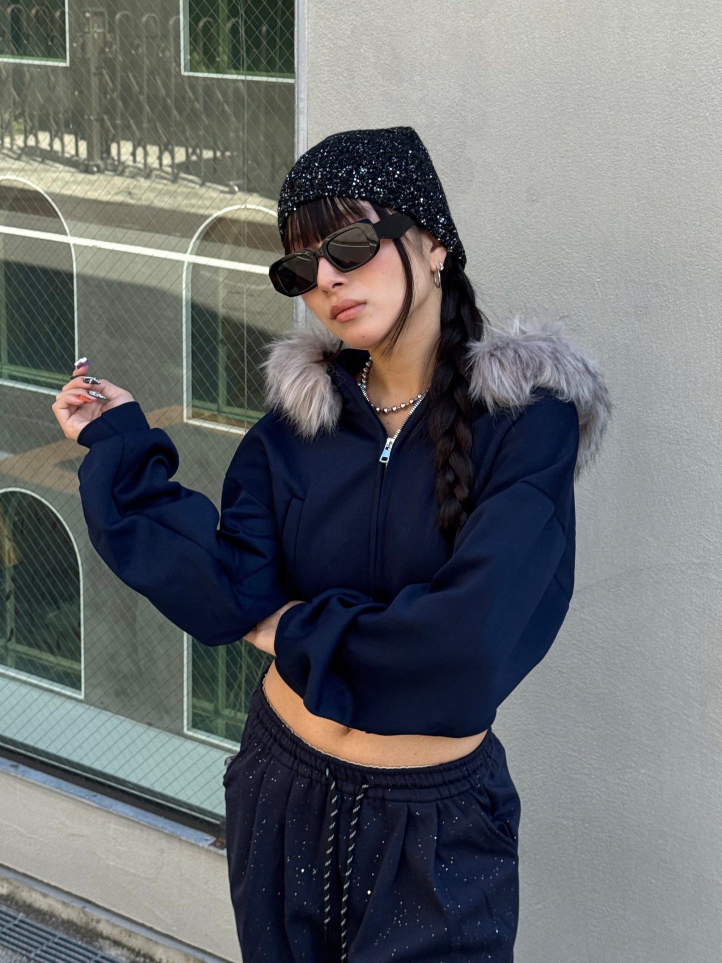 ウエストスリムファーパーカー DPB86141