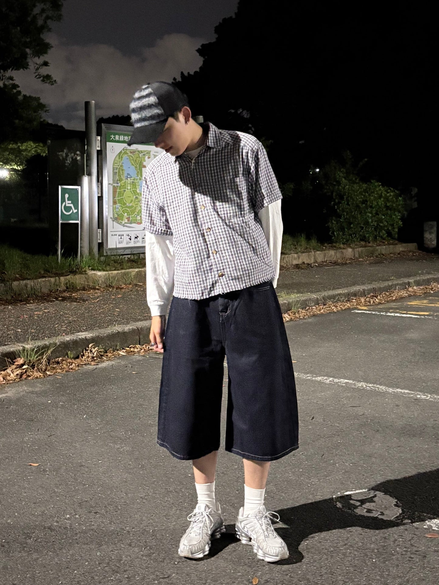 ワイドデニムハーフパンツ DPC10032
