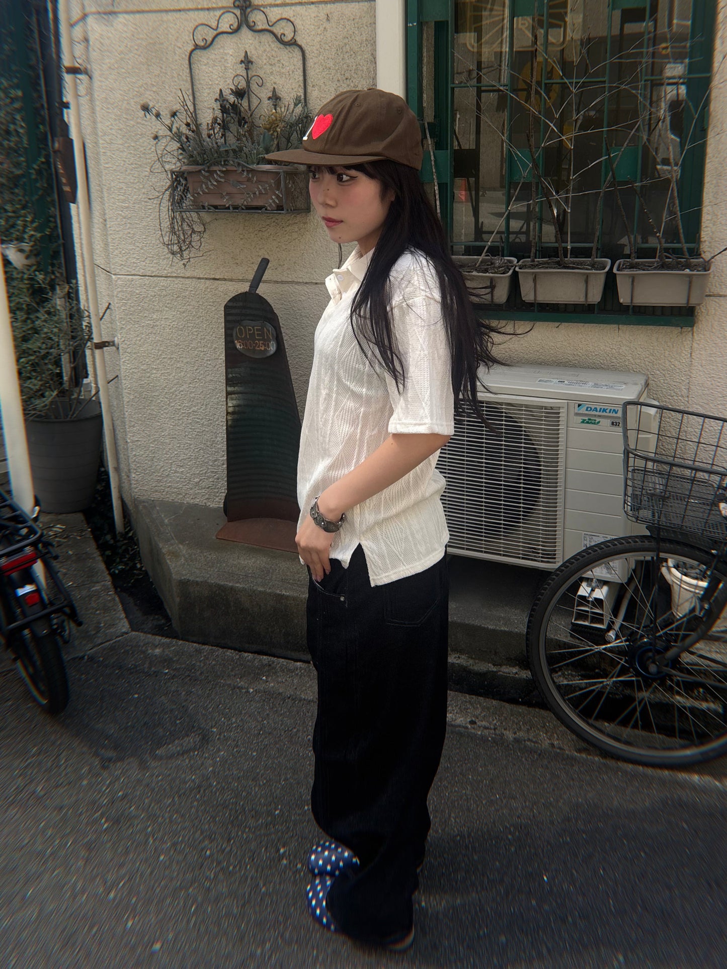 ホワイトニットポロTシャツ DPB89052