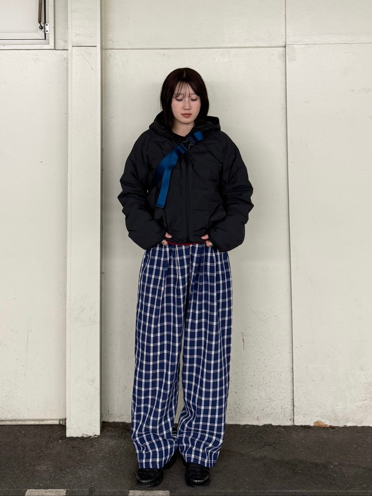 フロントボタンチェックパンツ DPB93090