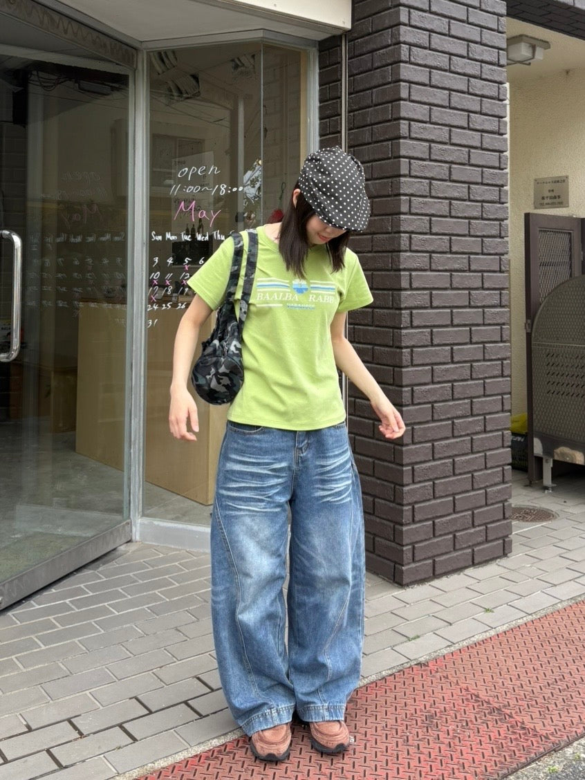 グリーンミニマルTシャツ DPB99096