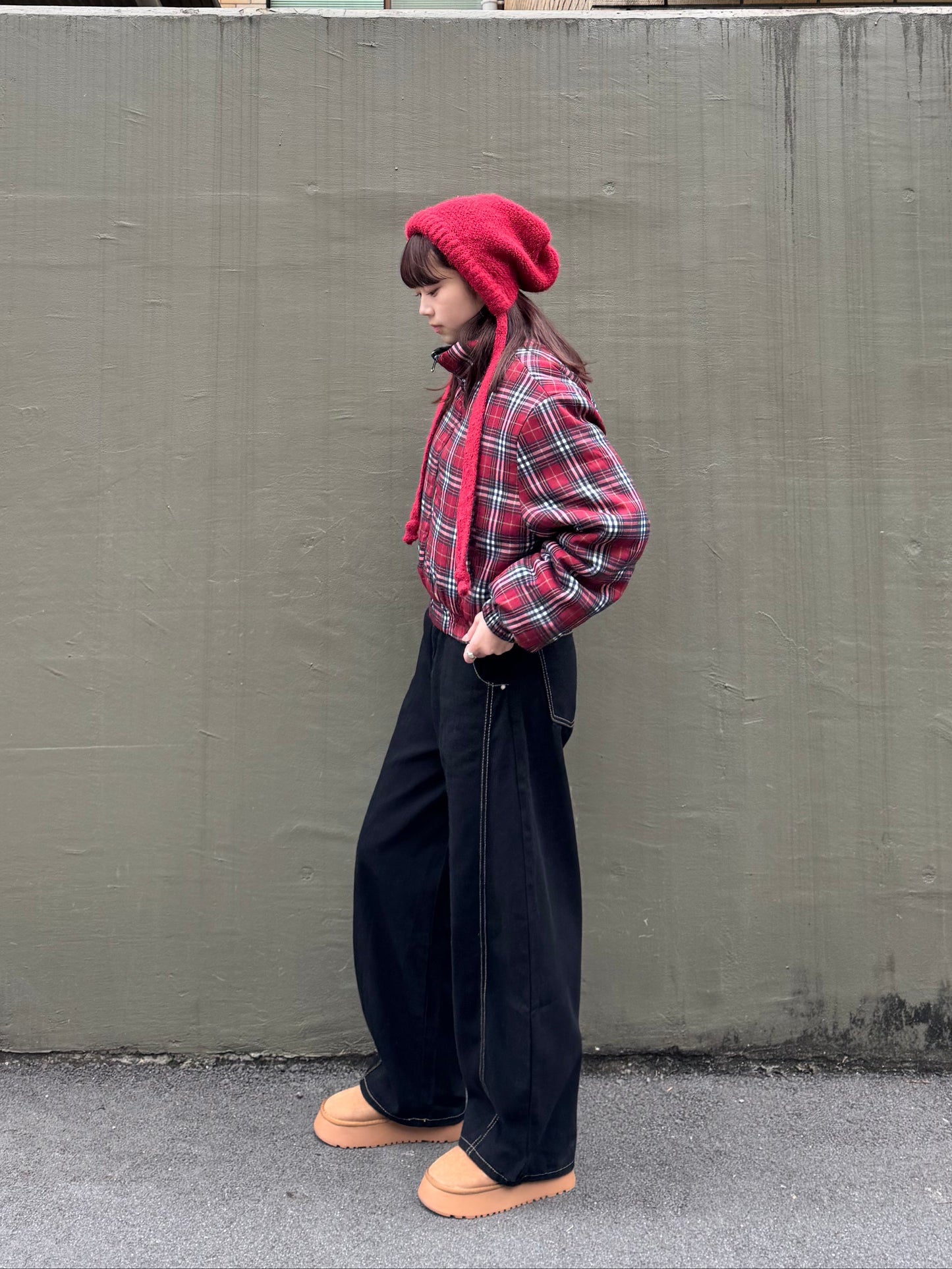 リバーシブルチェックダウンジャケット DPB91054