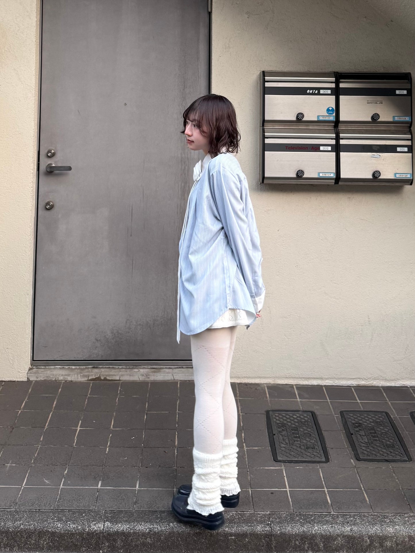 ローズストライプボウタイシャツ DPC03031