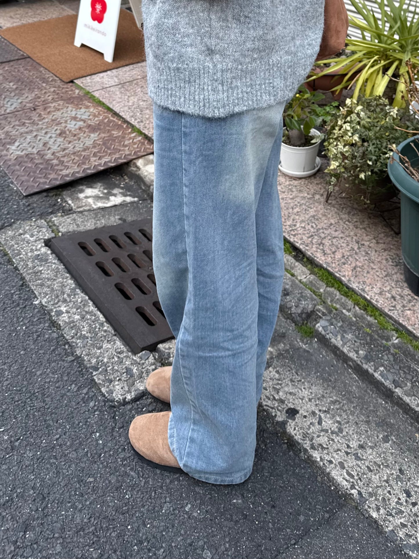 ウォッシュワイドストレートデニムパンツ DPC03024