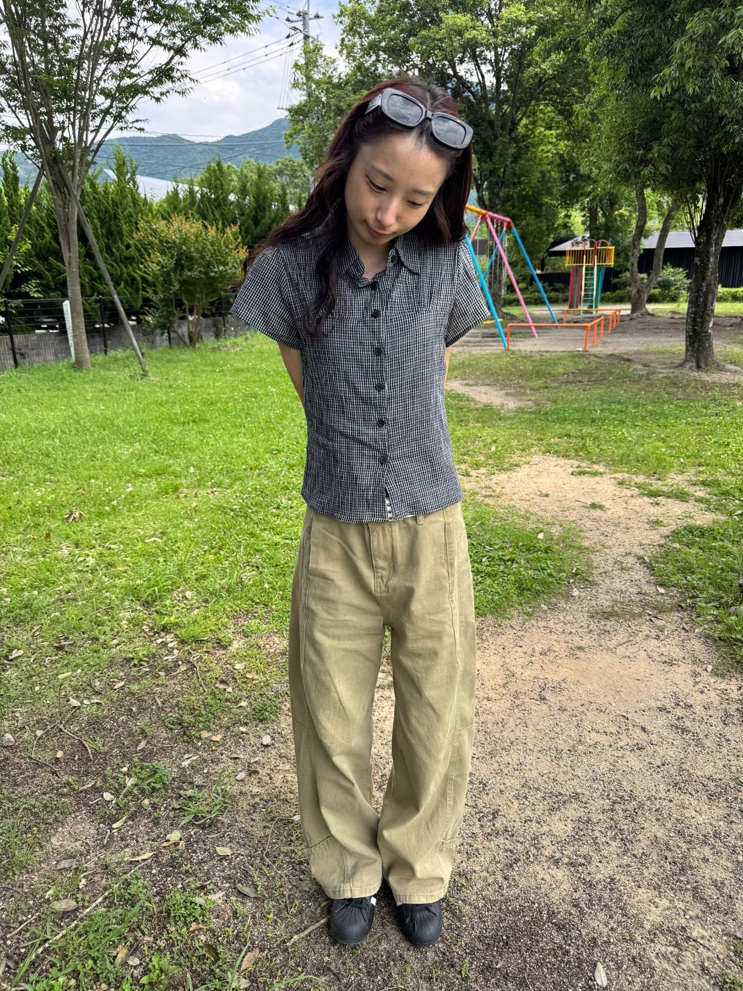 スリムフィットチェックシャツ DPC07036