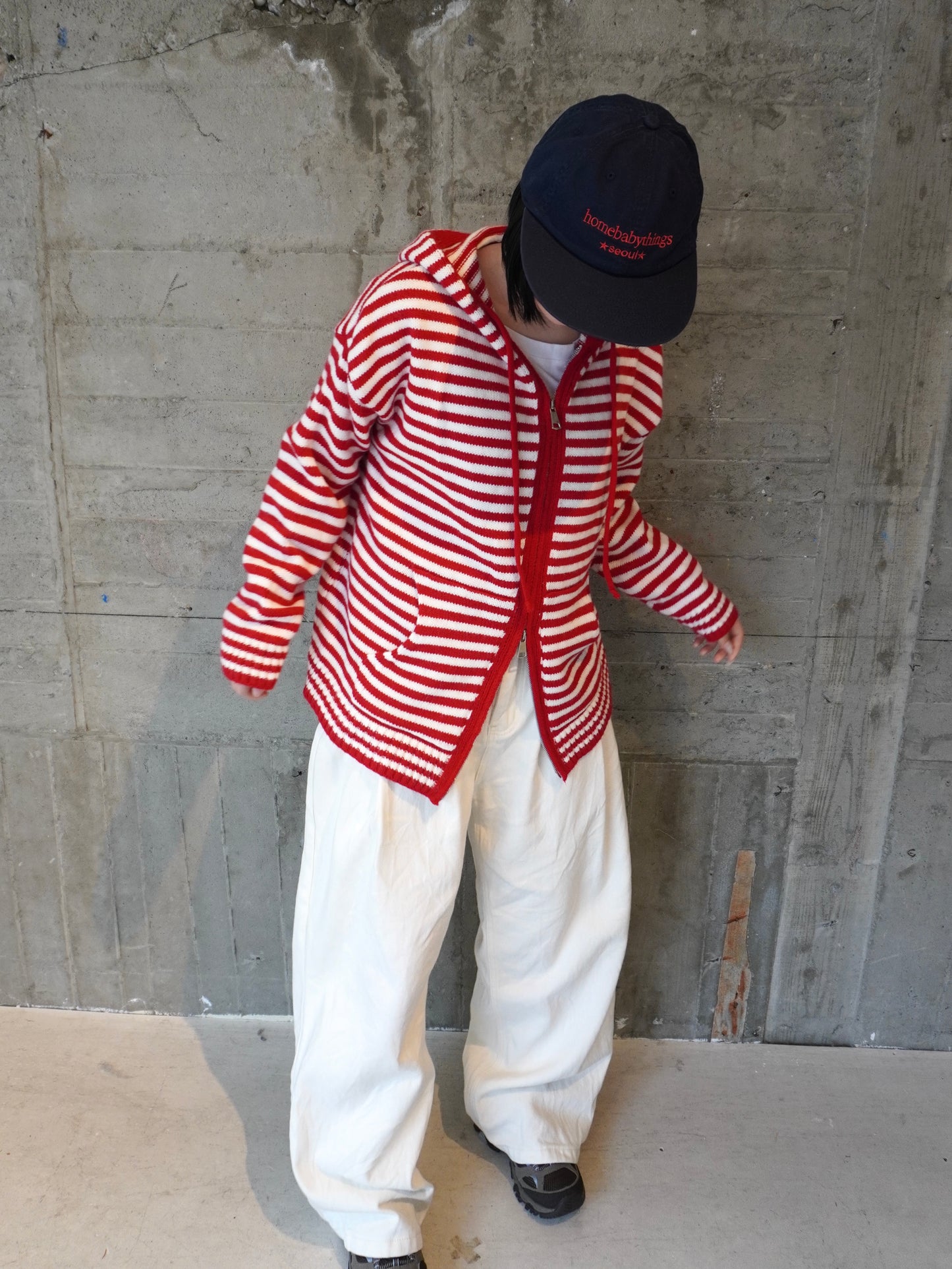 ホワイトワイドタックパンツ DPB85118