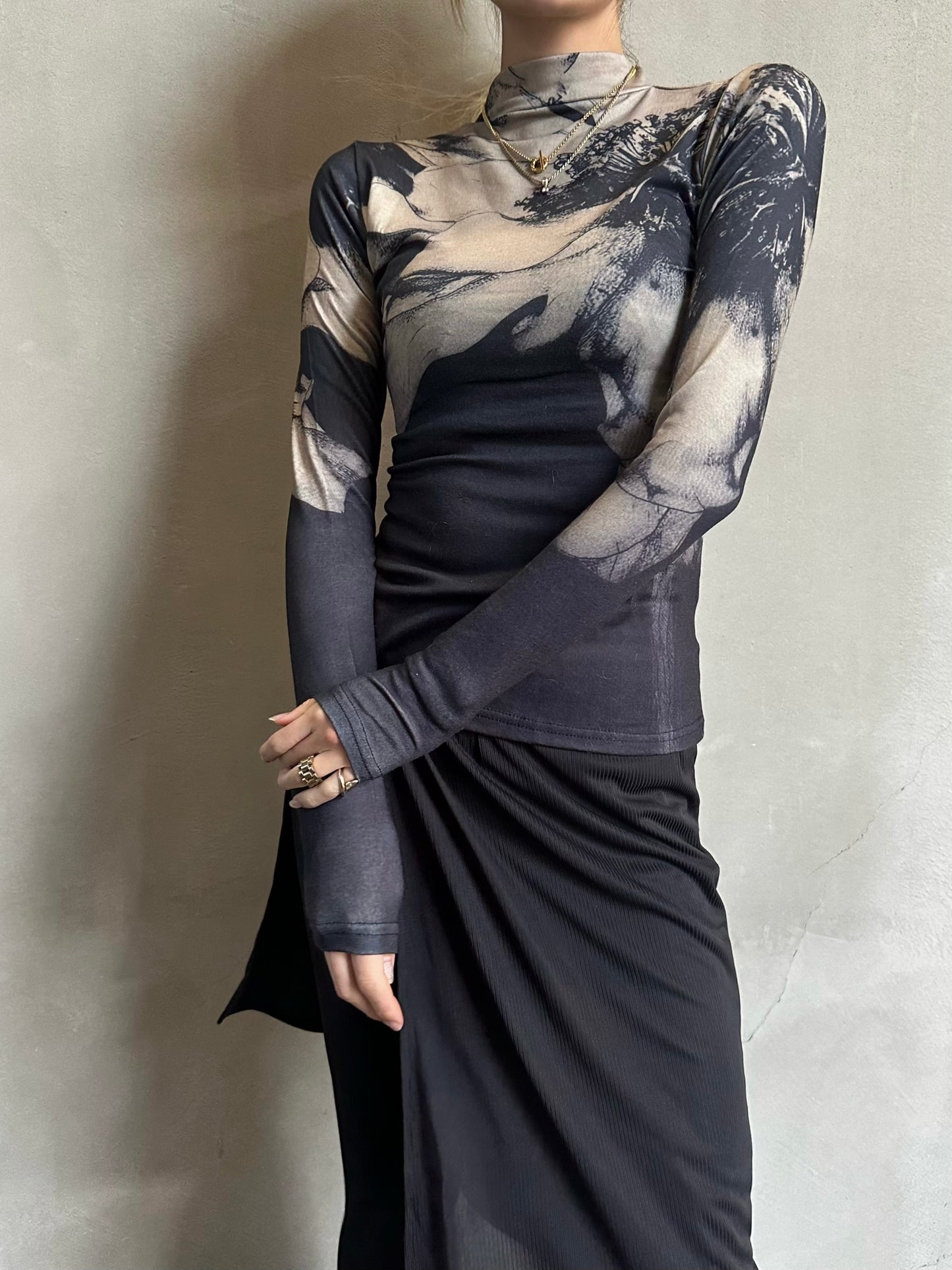 フラワーシースルートップス DPB26661