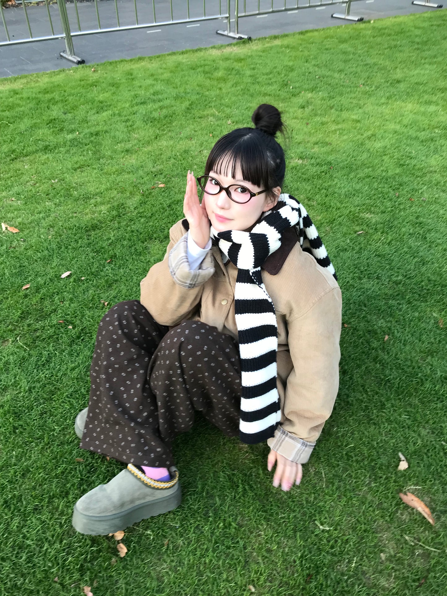 ボーダーニットマフラー DPB85372