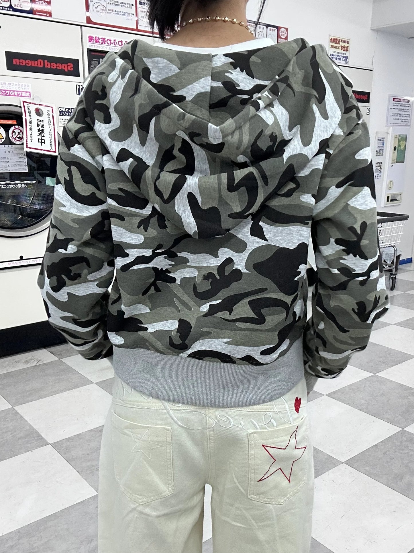 ショートカモフラジップパーカー DPB92062