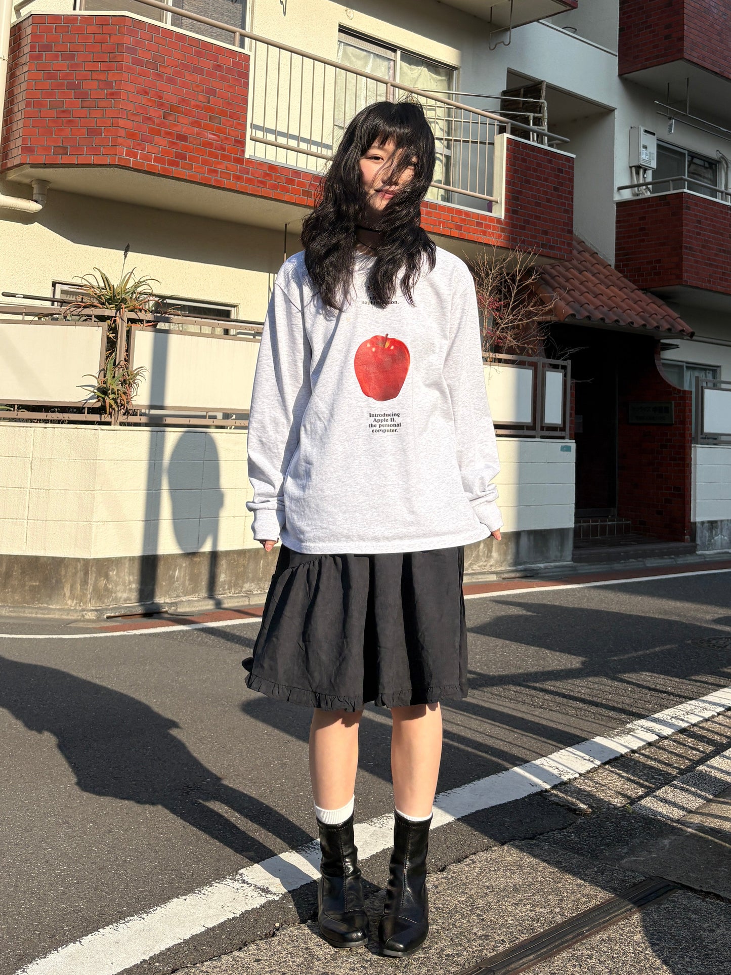 アップルオーバーサイズTシャツ DPA43771