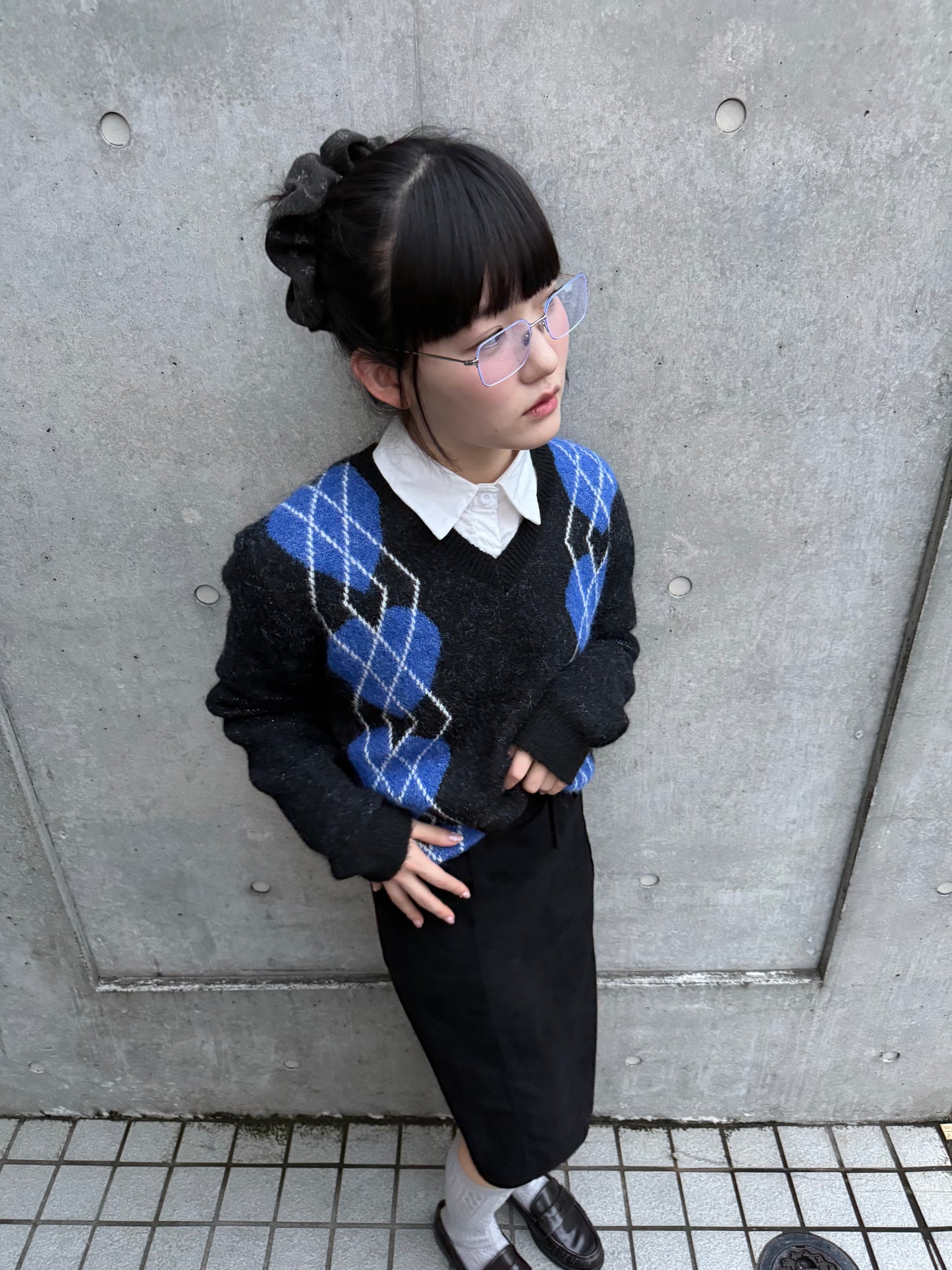 アーガイルハートニット DPA43721