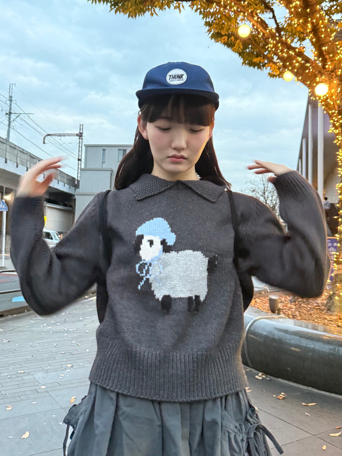 シープステッチカラーニット DPA43717